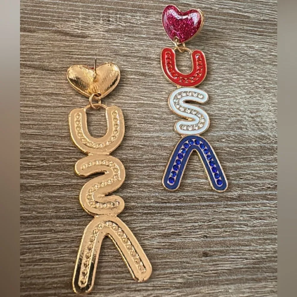 4th of July earrings A670